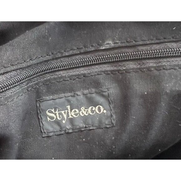 Vintage Style & Co. Sling Woven Blue Large Shoulder Bag Tote Women’s Purse - Picture 15 of 16